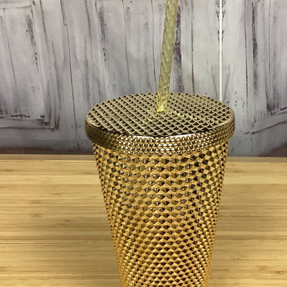 Starbucks Gold Metallic Grande Studded Tumbler NWT - Picture 4 of 8